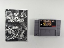 WWF Super Wrestlemania SNES Game & Manual Tested Authentic