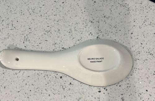 VTG Del Rio Salado Hand Painted Ceramic Spoon rest flower floral Made in Spain - Bild 4 von 6