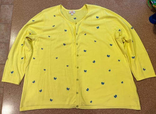 Quacker Factory Allover Embroidered Duet Attached Long Sleeve Sweater Women’s 3X - Picture 2 of 13
