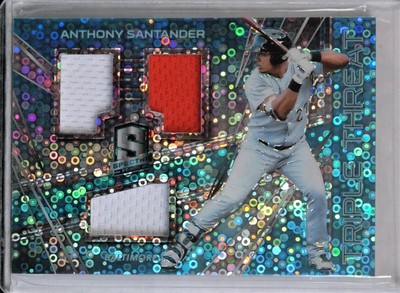 2018 Panini Spectra Anthony Santander Neon Blue Triple ...