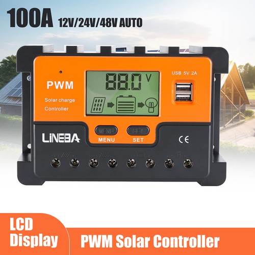 5200W PWM Solarladeregler 100A 12V 24V 48V USB Batterie PV Regler Auto - Bild 77 von 141