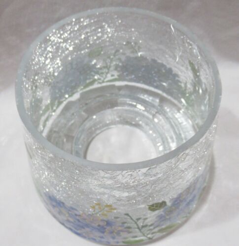 Yankee Candle Clear Crackle Jar Shade J/S Spring HYDRANGEAS Floral Flowers - Picture 4 of 5