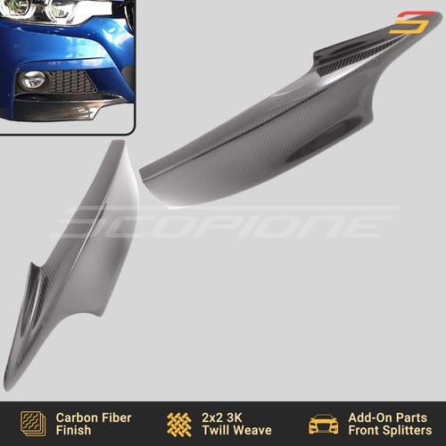 Divisores de parachoques delanteros de carbono Scopione para BMW 14-20 Serie 3 GT F34 | M-Sport - Imagen 5 de 6