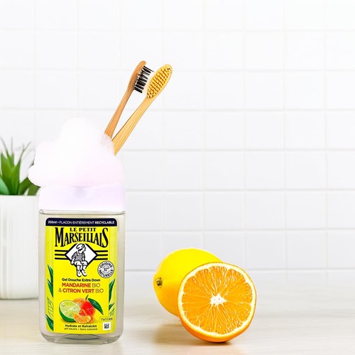 Le Petit Marseillais Duschgel Mandarine Limette 12x250ml – Frisch aus Frankreich - Bild 2 von 5