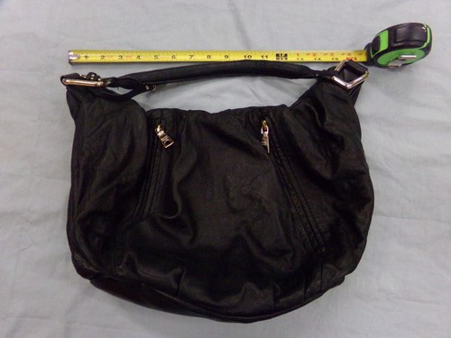 DKNY Black Soft Leather Shoulder Purse W Gold Tone Chains & Accents & Dustcover - Picture 5 of 5