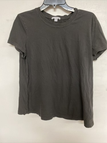 James Perse Women VINTAGE BLACK  Relaxed Fit S/S GRAY WASH  Cotton T-Shirt   - Picture 3 of 9