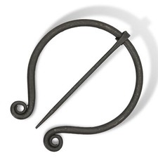 Medieval Iron Cloak Pin   Renaissance Celtic Brooch for Viking  Celtic Attire