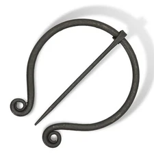 Medieval Iron Cloak Pin – Renaissance Celtic Brooch for Viking & Celtic Attire