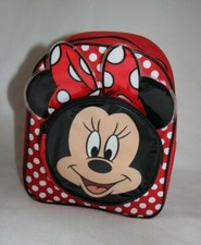 sac à dos MINNIE Disney rouge et noir 25 x 20 x 10 cm maternelle