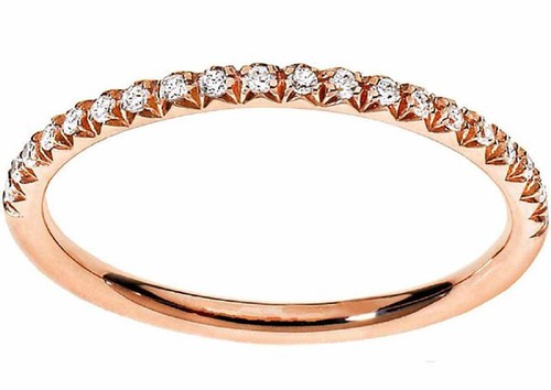 Anillo Eternity Oro Amarillo 18 Kt. Diamantes Naturales Ct. 0.20 Mujer Regalo - Imagen 3 de 5