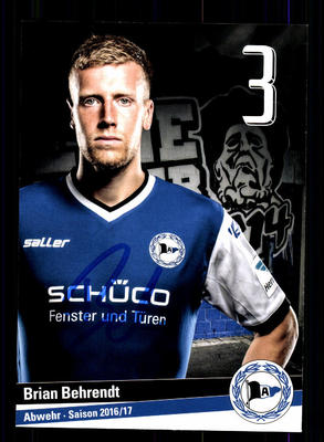 Brian Behrendt autograph card Arminia Bielefeld 2016-17 original sign + A 142976