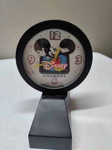 Vintage Disney Channel Mickey Mouse Desk /Shelf Clock Advertisement (Works) - Picture 6 of 12