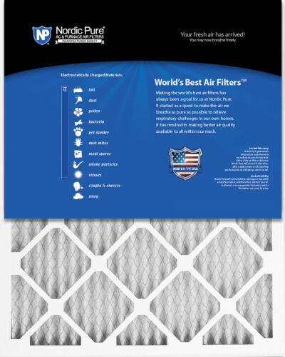 18x24x1 (17_1/2x23_1/2) Pleated MERV 12 Air Filters 12 Pack - Picture 2 of 6