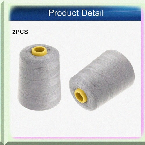 StitchMaster Duo: 8000 yardas de poliéster gris claro e hilo de bordar para - Imagen 5 de 7