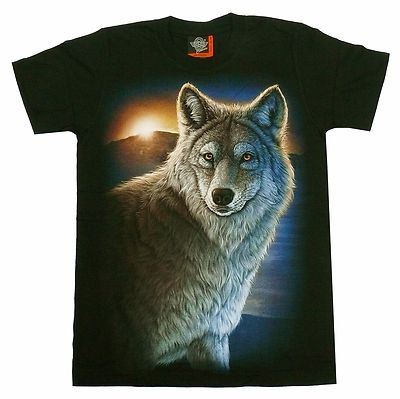 T-Shirt Wolf Porträt Wölfe Gr. S M L XL Biker Indianer Cowboy Lobo Kraft Tier