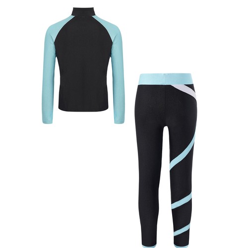 Kids Girls Outerwear Zipper Jacket Gymnastics Sweatshirt Top Activewear Sports - Picture 39 of 58