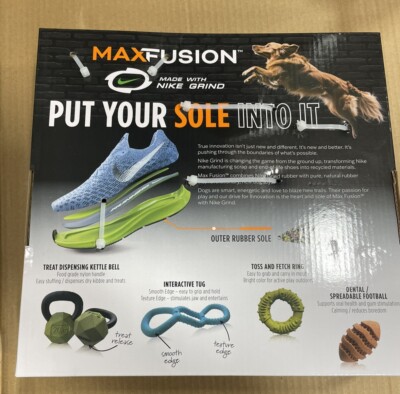 Max Fusion Dog Toys Made with Nike Grind, 4 Pack | eBay