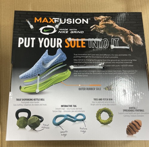 Max Fusion Dog Toys Made with Nike Grind, 4 Pack - Picture 2 of 6