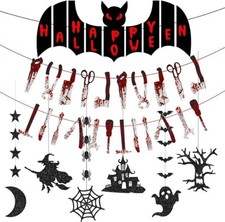 Halloween Decorations Indoor Set - NO DIY - Scary Halloween Party Decorations Wi
