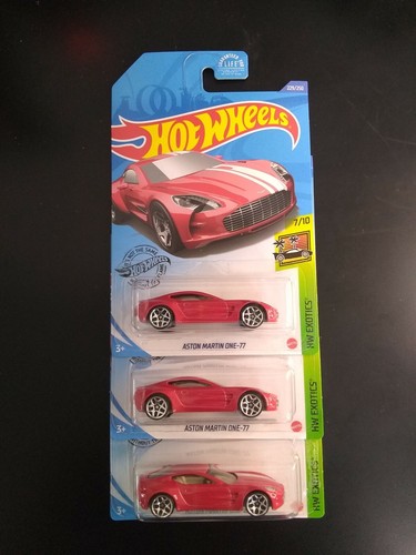 2011 Hot Wheels Aston Martin One-77 HW Exotics 229/250 Red * Lot of 3 - Picture 6 of 11