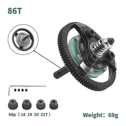 48p acciaio 72t 76t 83t 86t 90t ingranaggio scartamento per Traxxas Slash 2wd VXL F-150 SVT - Foto 35 di 36