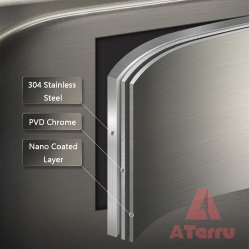 Nano Coated Stainless Steel Kitchen Sink Laundry Sinks Single Bowl 620x430mm - Picture 3 of 8