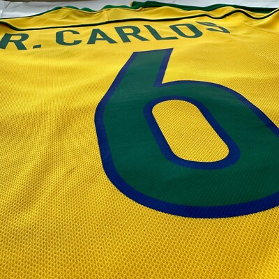 ロベルト・カルロス　ブラジル代表1998ユニフォーム　ナイキ製　値下げ ロベルト・カルロス ブラジル代表1998ユニフォーム ナイキ製