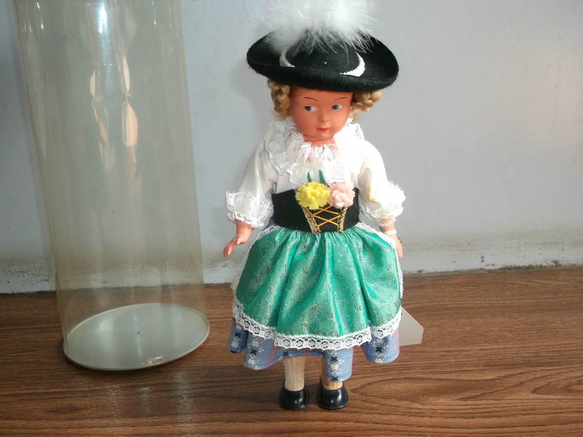 Rare old vintage beautiful big size doll with box of 60's