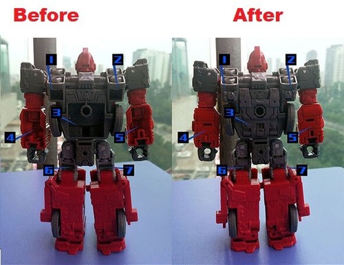 3D DIY Arms Legs Back 13 Holes Filling Upgrade Kit FOR Siege IRONHIDE - Picture 2 of 11