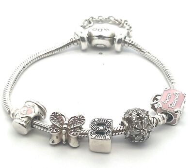 Pandora チャームブレスレット S925 シルバー New 100% PANDORA 925 Ale Silver Snake Chain Charm Bracelet W