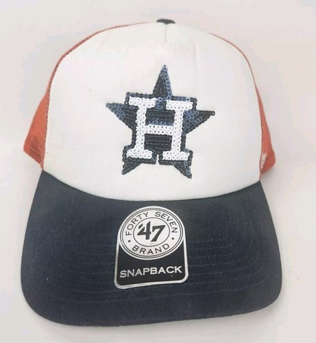 Mütze Kappe '47 Marke Captain Houston Astros verstellbar Druckknopflasche ungetragen Damen  - Bild 1 von 10