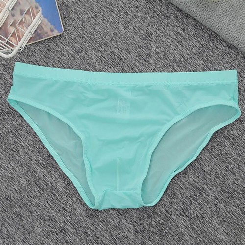 Unisex Adults Ice Silk Underwear Thong Shorts Raised Underpants Soft Briefs - Picture 4 of 16