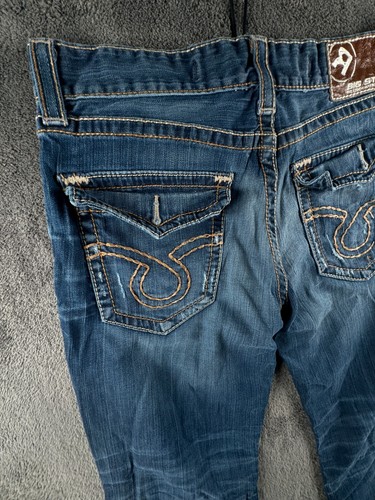 Big Star Jeans Men 34Rx30 Bootcut Pioneer Cotton Ridged Denim Western Rodeo Blue - Picture 16 of 22