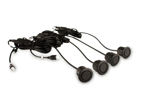 Car Rear Reversing Parking 4 Black Sensors Backup Kit Buzzer Paintable Matte - Foto 2 di 2