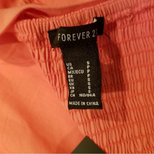 NWT F21 Coral Bustier Sweetheart Tie-strap Top Small - Picture 6 of 7