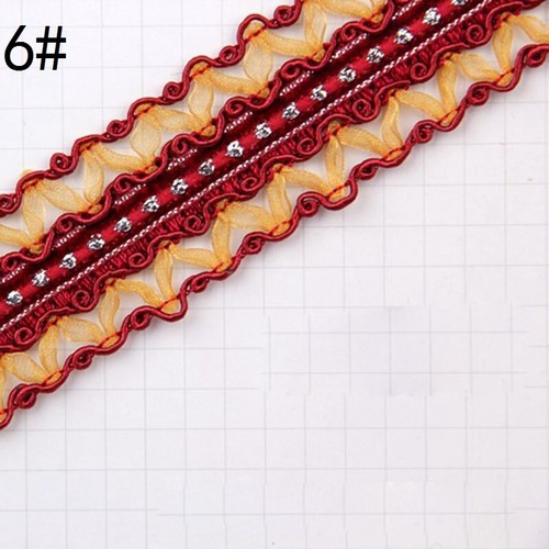 14M Upholstery Gimp Braid Edging Trim Ribbon Hollow DIY Sewing Crafts Wide Multi - Picture 18 of 20