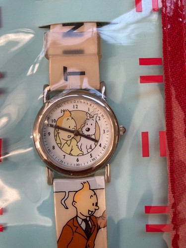 Vintage Les Aventures De Tintin Herge Moulinsart NOS Wristwatch circa 1990’s - Picture 2 of 4