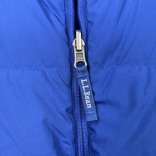 LL Bean Puffer Vest Boys Large Blue Goose Down Full Zip Jacket Reversible VTG - Bild 8 von 17