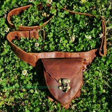 Pouch Bag Leather Belt Purse Wallet Viking Pirate Renaissance Gear Waist Pockets