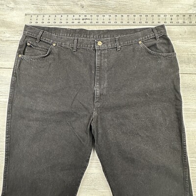 VTG H.I.S. Jeans Mens 48x30 Black Dark Wash Straight Leg VTG H.I.S. Jeans Mens 48x30 Black Dark Wash Straight Leg
