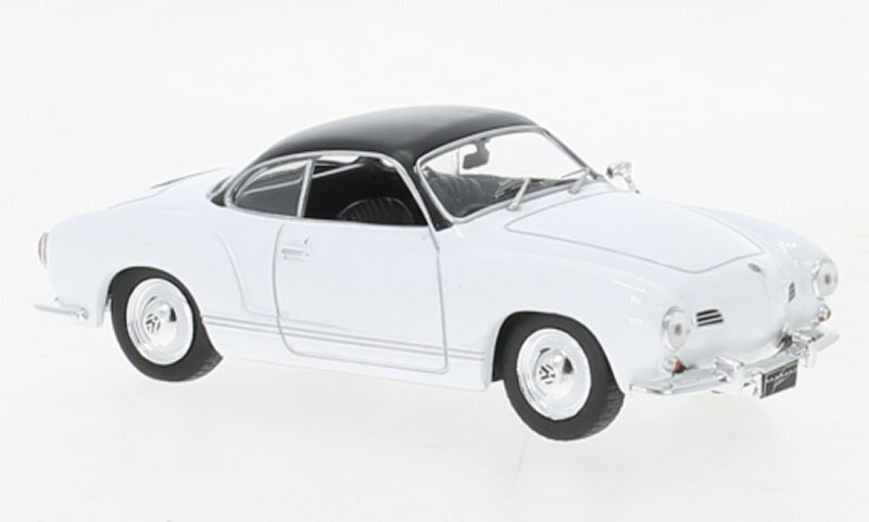 VW Volkswagen Karmann Ghia Coupe - 1958 - white / black - IXO 1:43