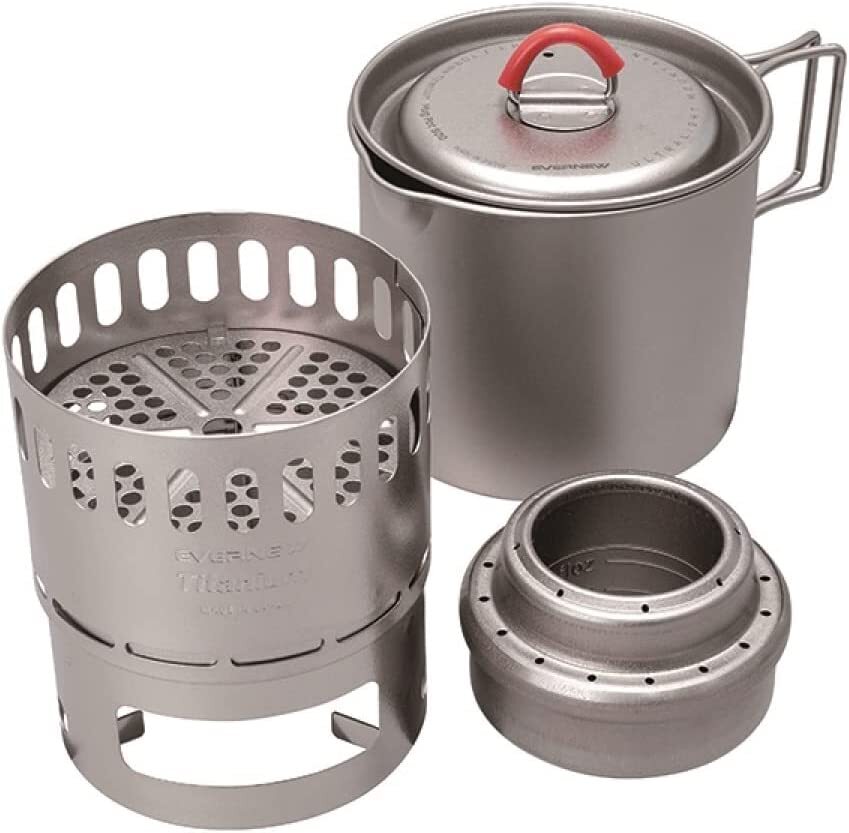 EVERNEW Titanium 500 Mug Pot セット Amazon | エバニュー(EVERNEW) Ti Mug pot 500 Stove set ECA538
