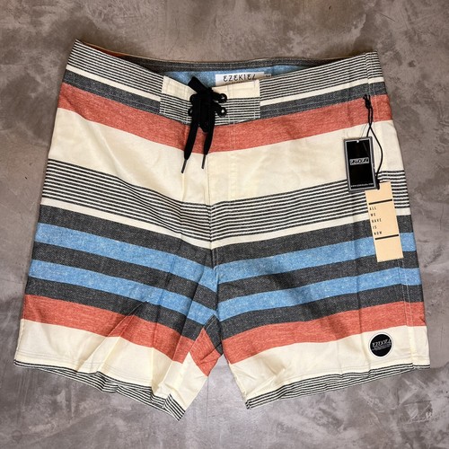 Ezekiel Men’s Size 34 Board Short Swim Surf Trunks Reed Striped Multicolor NEW - Picture 2 of 10