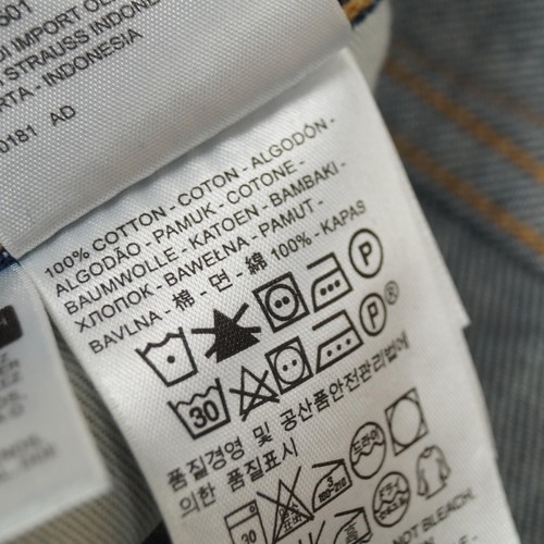 Pantalones de mezclilla para hombre LEVI STRAUSS & CO 501 CT talla W31 L32 calce ajustado azul algodón cónico - Imagen 6 de 10