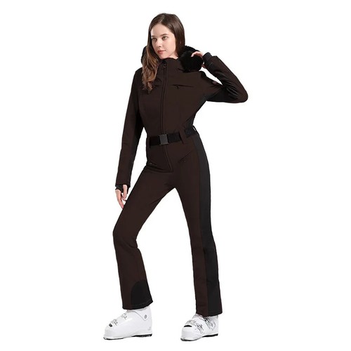 One-piece Ski Suit Women Thickening Snowboard Female Overalls Winter Windproof - Picture 16 of 46