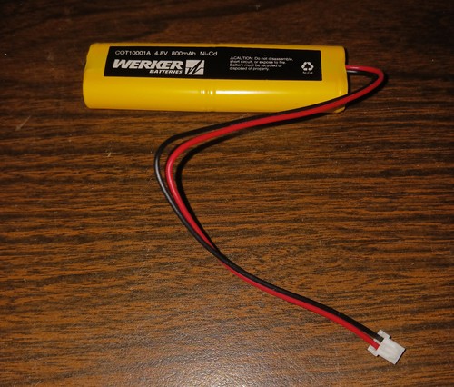 WERKER NOTAUSGANGSSCHILD AKKU COT1001A 4,8V, 800mAh Ni-Cd - Bild 2 von 6