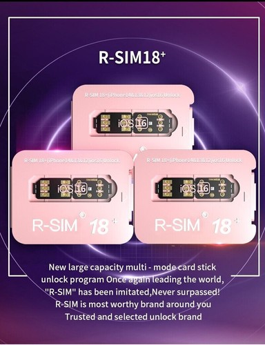 R-SIM18+ 2023 RSIM Nano Unlock iOS16 Karte für iPhone 14 13 12 11 Pro Max MINI - Zdjęcie 12 z 12