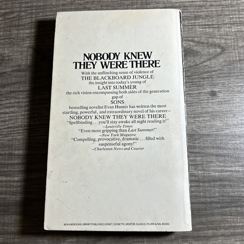 Nobody Knew They Were There by Evan Hunter 1972 Vintage Paperback Book  - Picture 2 of 8