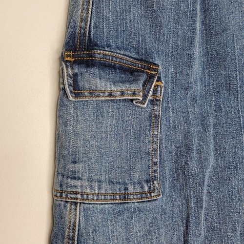 Vintage J. Galt Denim Skirt With Cargo Pocket & Back Slit Size Small 27x34 - Picture 5 of 9