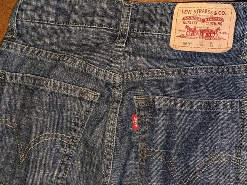 Levis 569 Jeans Boys 10 Reg 25 x 25 Blue Medium Denim Loose Straight Leg Cotton - Picture 6 of 6